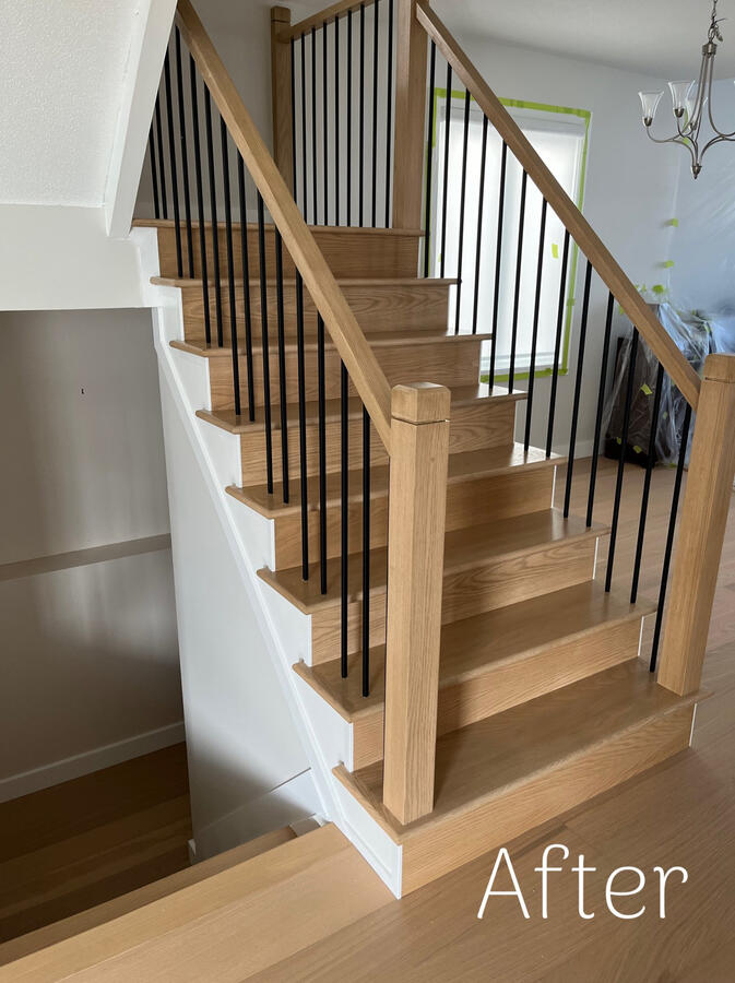 Solid Birch Stairs & Custom Railings - Nepean